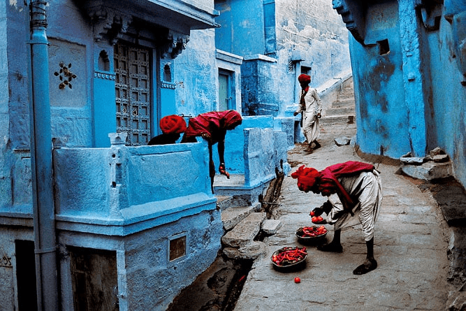 Blue-washed street in Jodhpur